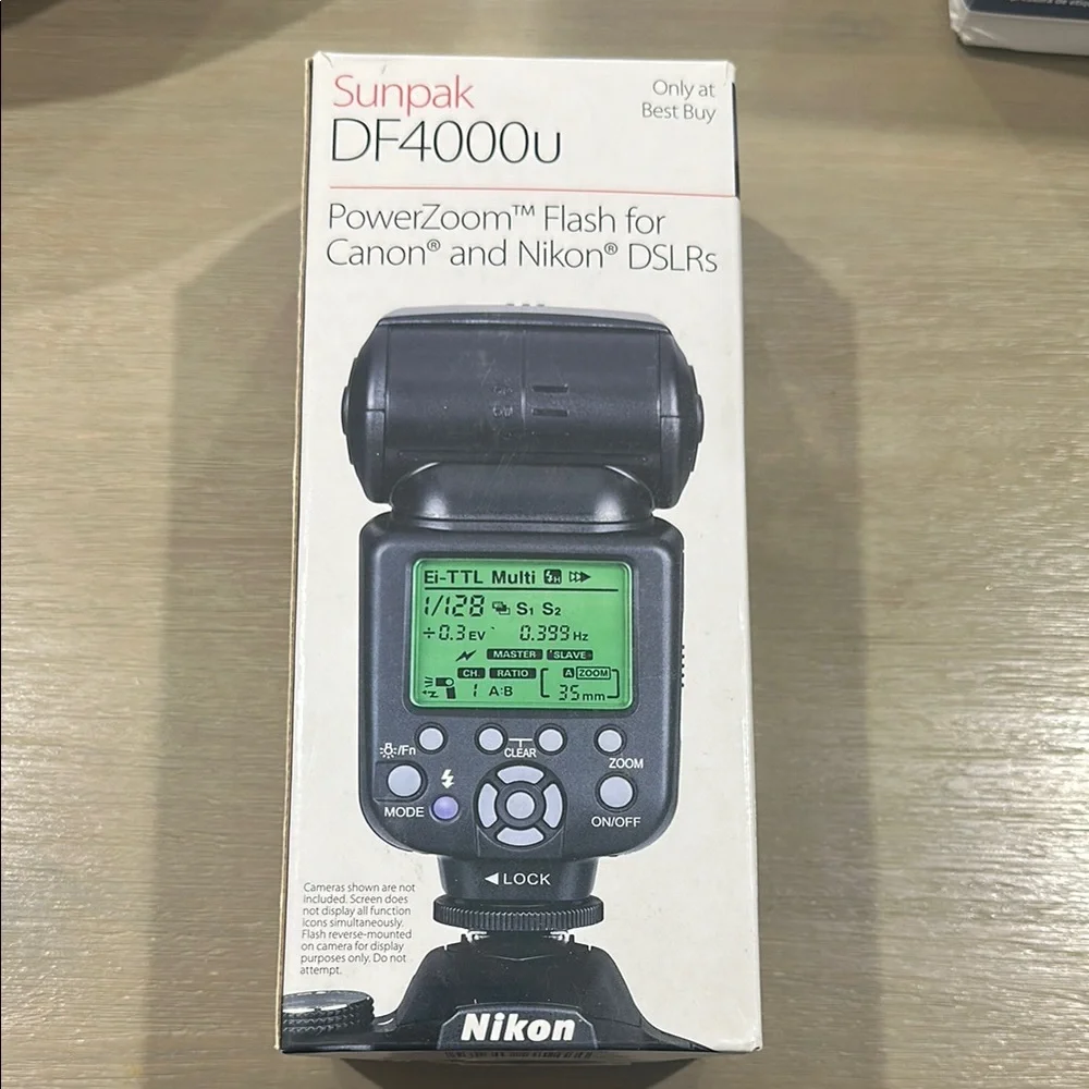 DF4000u PowerZoom Flash for Canon and Nikon DSLRs - Black